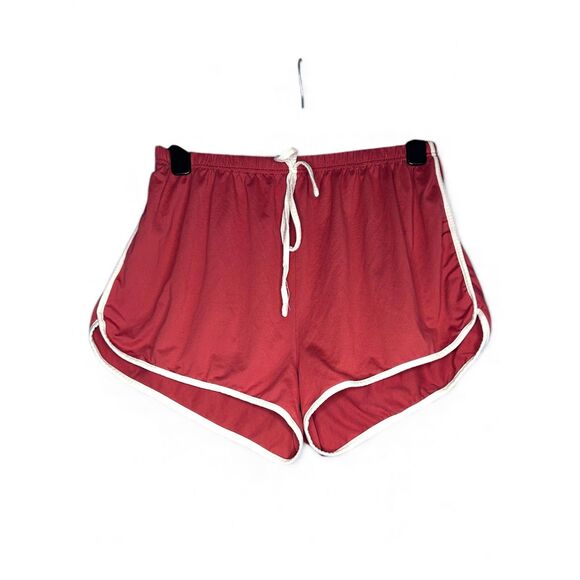 Women's Stranger Things Eleven Inspired Retro Coral Gym Running Track Shorts XL - Picture 2 of 6